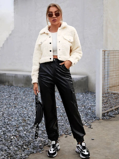 White Teddy Jacket for Women